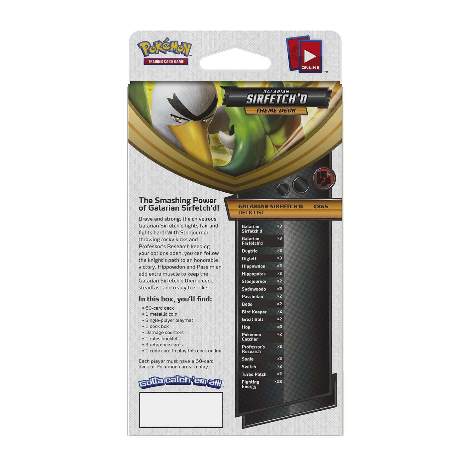 Pokemon Tcg Sword Shield Darkness Ablaze Galarian Sirfetch D Theme Deck Pokemon Center Official Site