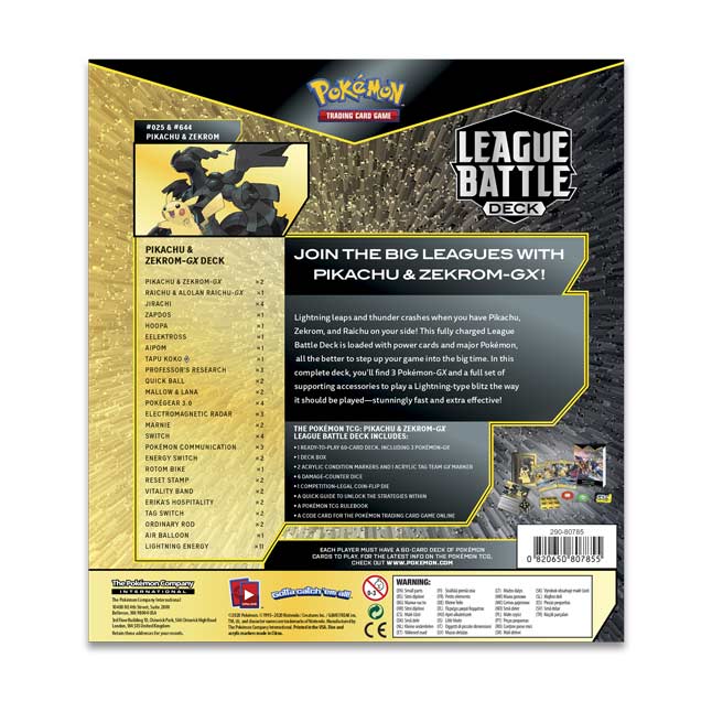 Pokemon Tcg Pikachu Zekrom Gx League Battle Deck Pokemon Center Official Site
