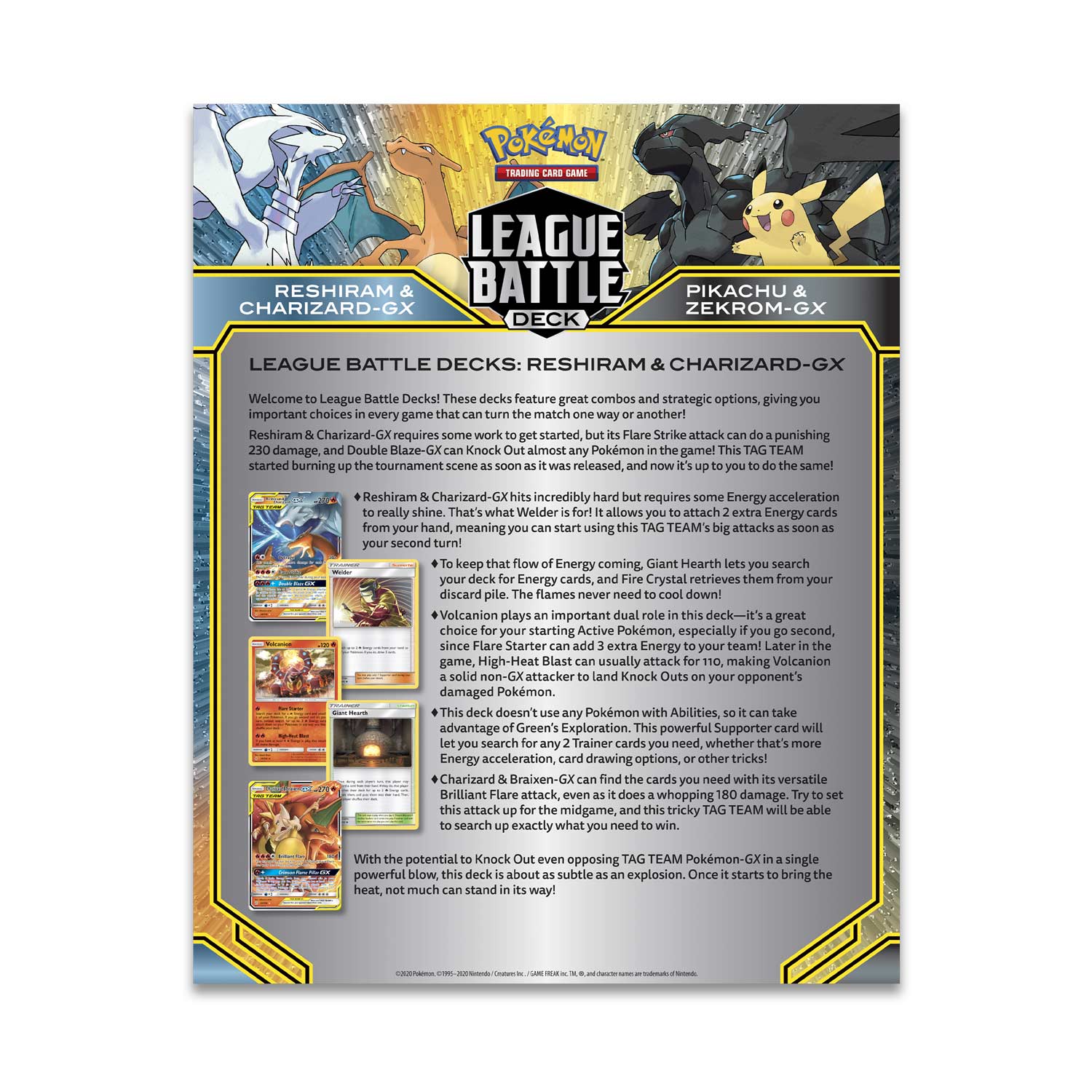 Pokemon Reshiram /& Charizard-GX League Battle DeckNew and SealedTCG Cards