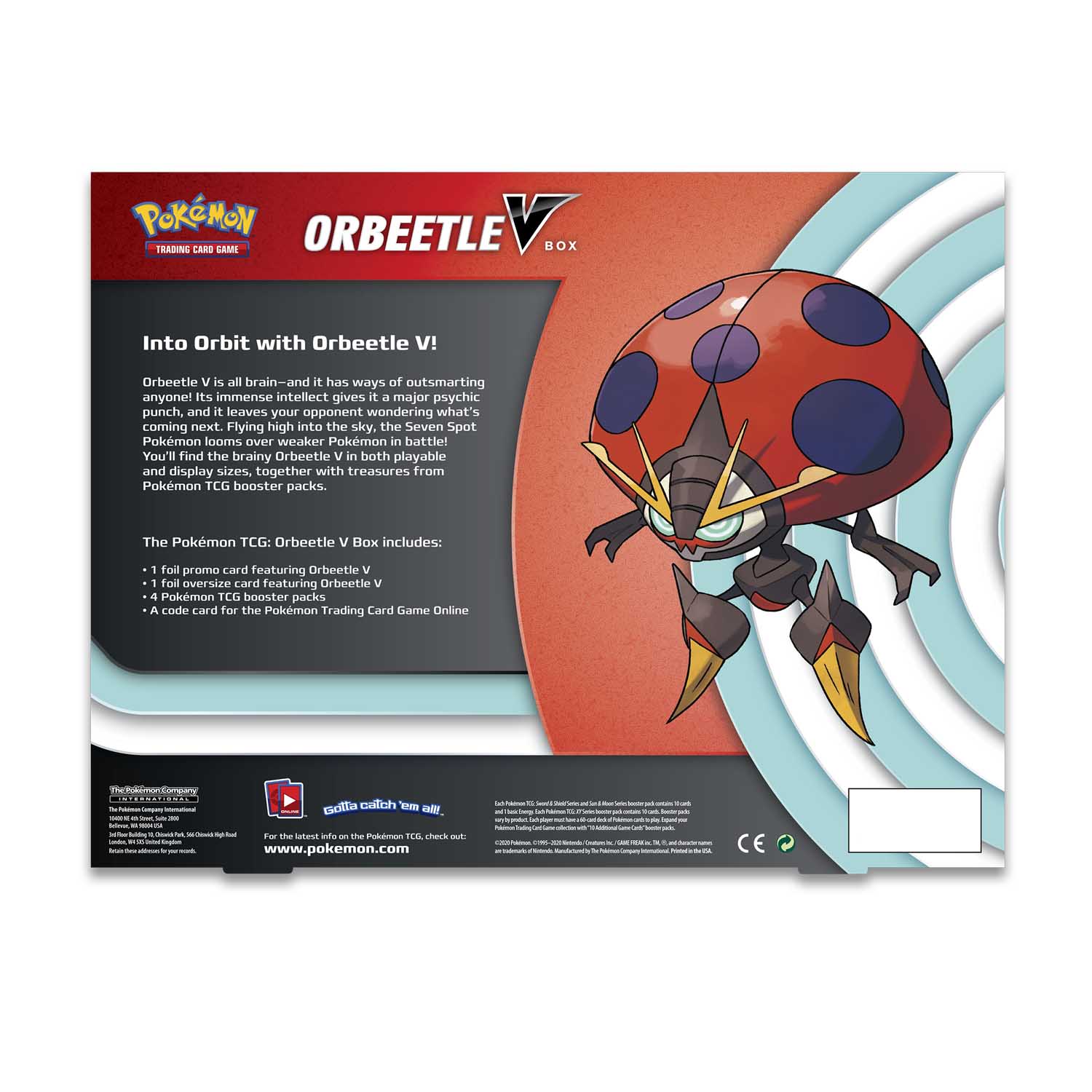 Pokemon TCG: Orbeetle V Box READ 290-80745 New 