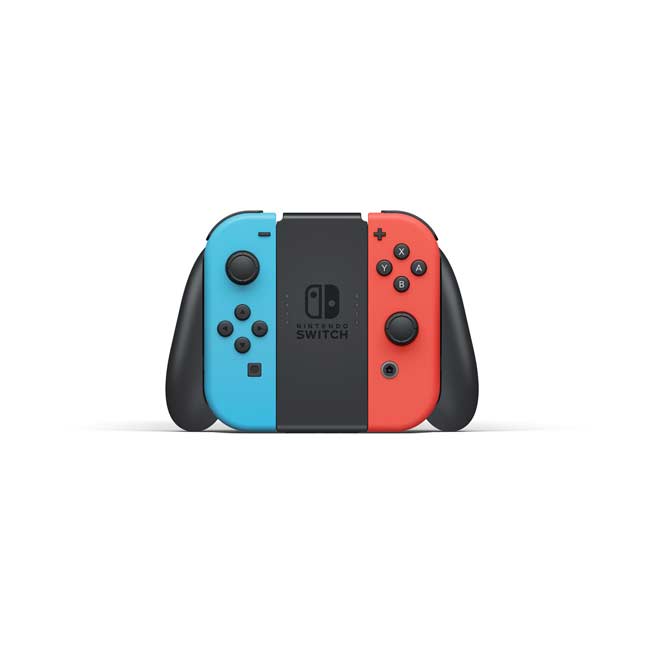 neon red and blue joycons