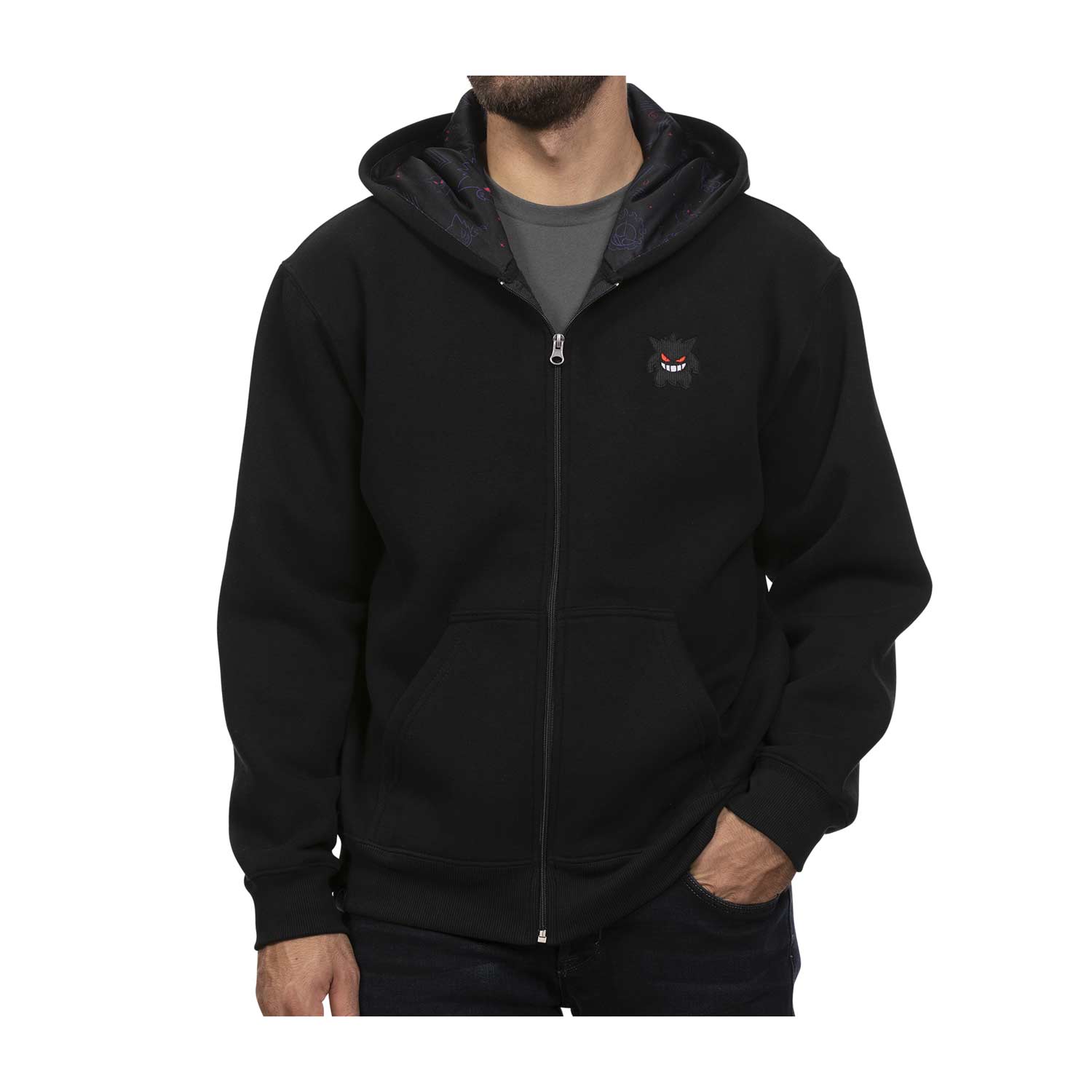 Eyes of Gengar Black Relaxed Fit ZipUp Hoodie Adult Pokémon Center