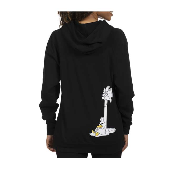 black fitted hoodie