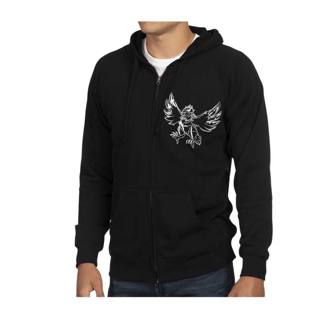 Download Corviknight Black Fitted Zip-Up Hoodie - Adult | Pokémon ...