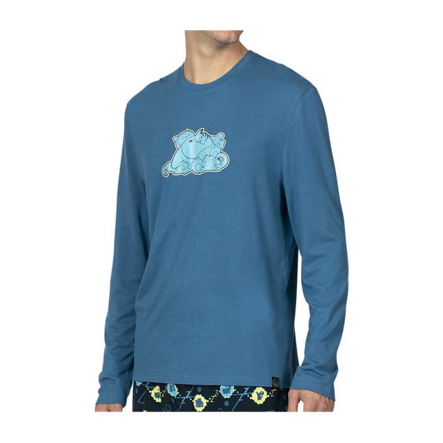 Sleeping Snorlax Blue Long-Sleeve T 