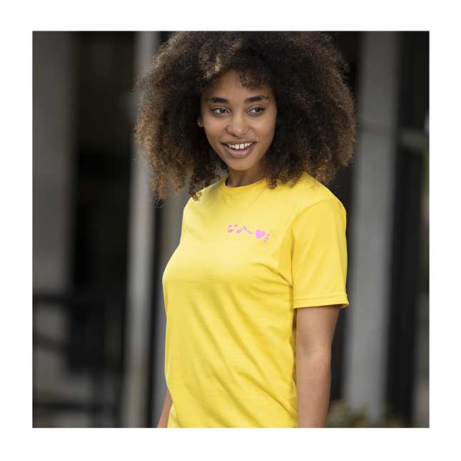 yellow fitted shirt