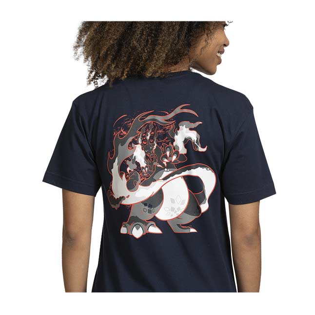 Download Gigantamax Charizard Navy Relaxed Fit Crew Neck T-Shirt ...