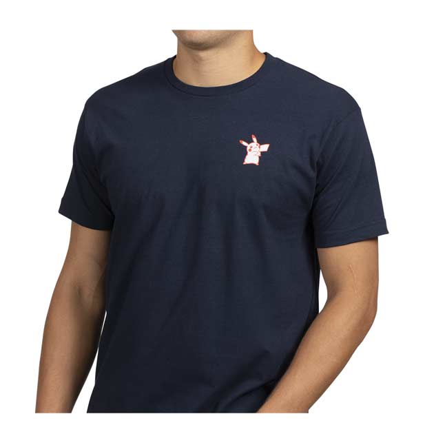 Download Gigantamax Pikachu Navy Relaxed Fit Crew Neck T-Shirt ...