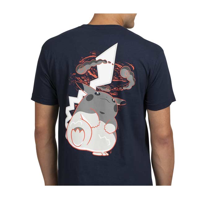 Download Gigantamax Pikachu Navy Relaxed Fit Crew Neck T-Shirt ...