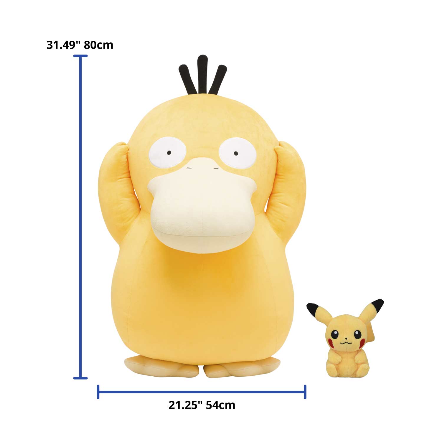Pokemon Center Original Psyduck No-Tenki campaign Pikachu Plush doll 