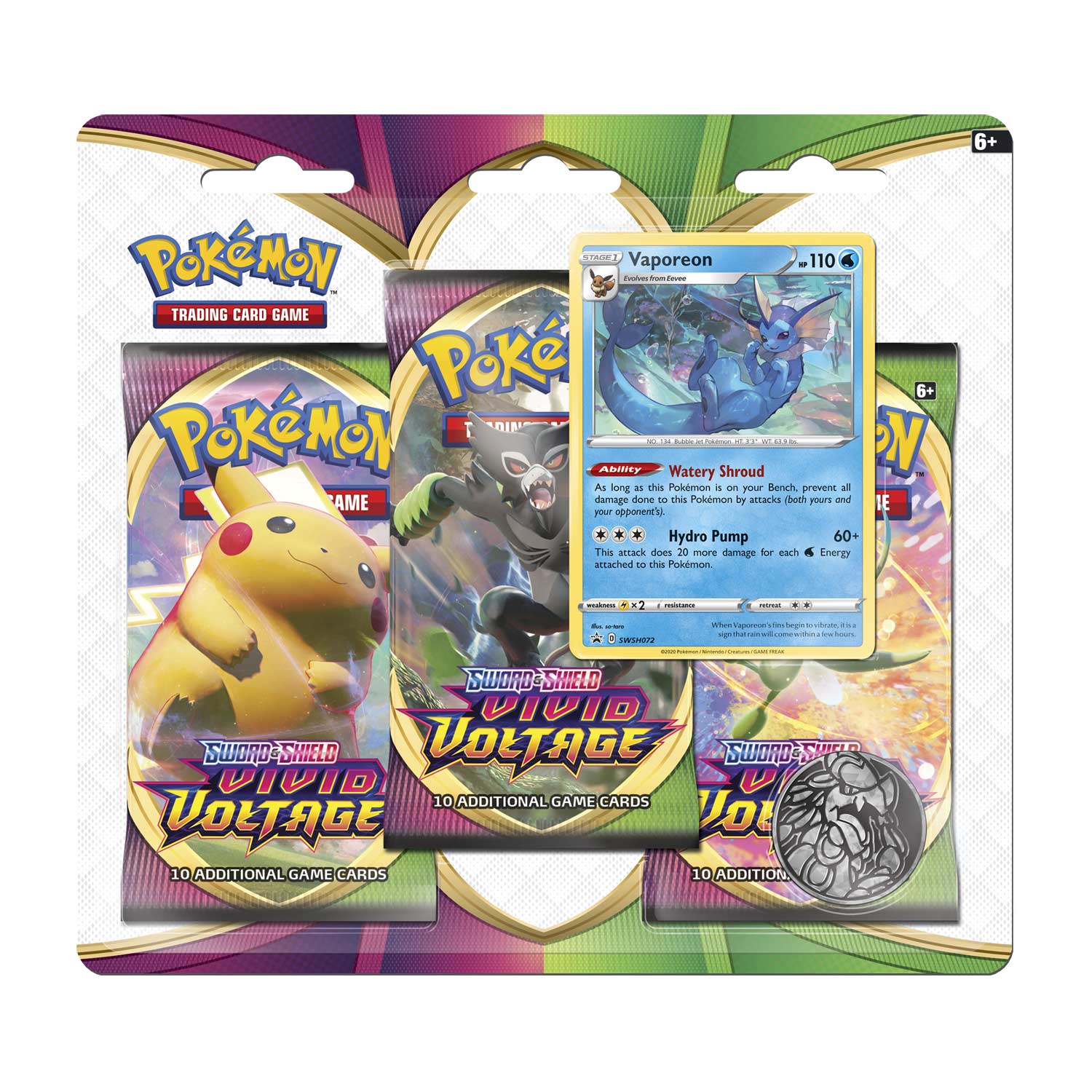 Pokemon Card Vivid Voltage 030/185 30/185 Vaporeon Rare
