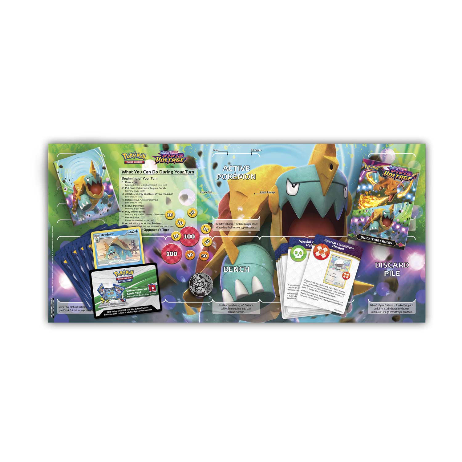 Drednaw Theme Deck Pokemon Trading Card Game Vivid Voltage NEW