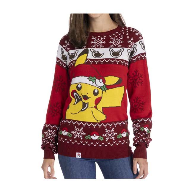 pokemon knitted christmas sweater