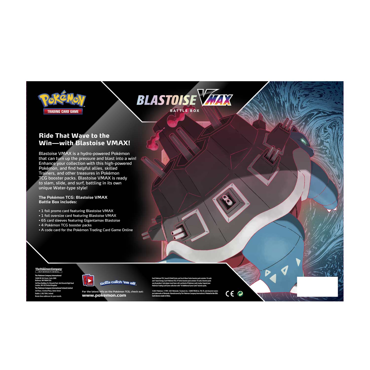 Pokémon TCG: Blastoise VMAX Battle Box | Pokémon Center Official Site