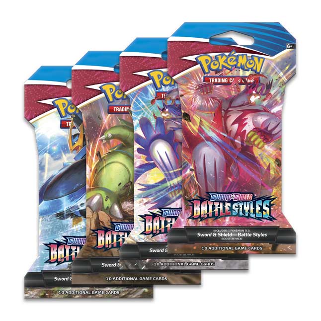 Battle Styles Pokémon TCG Sword & Shield Sleeved Booster Packs LOT OF 2