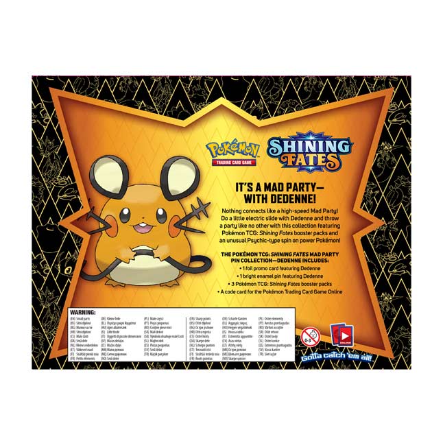 Pokémon TCG: Shining Fates Mad Party Pin Collection for sale online Dedenne Sealed Deck 30 Cards 