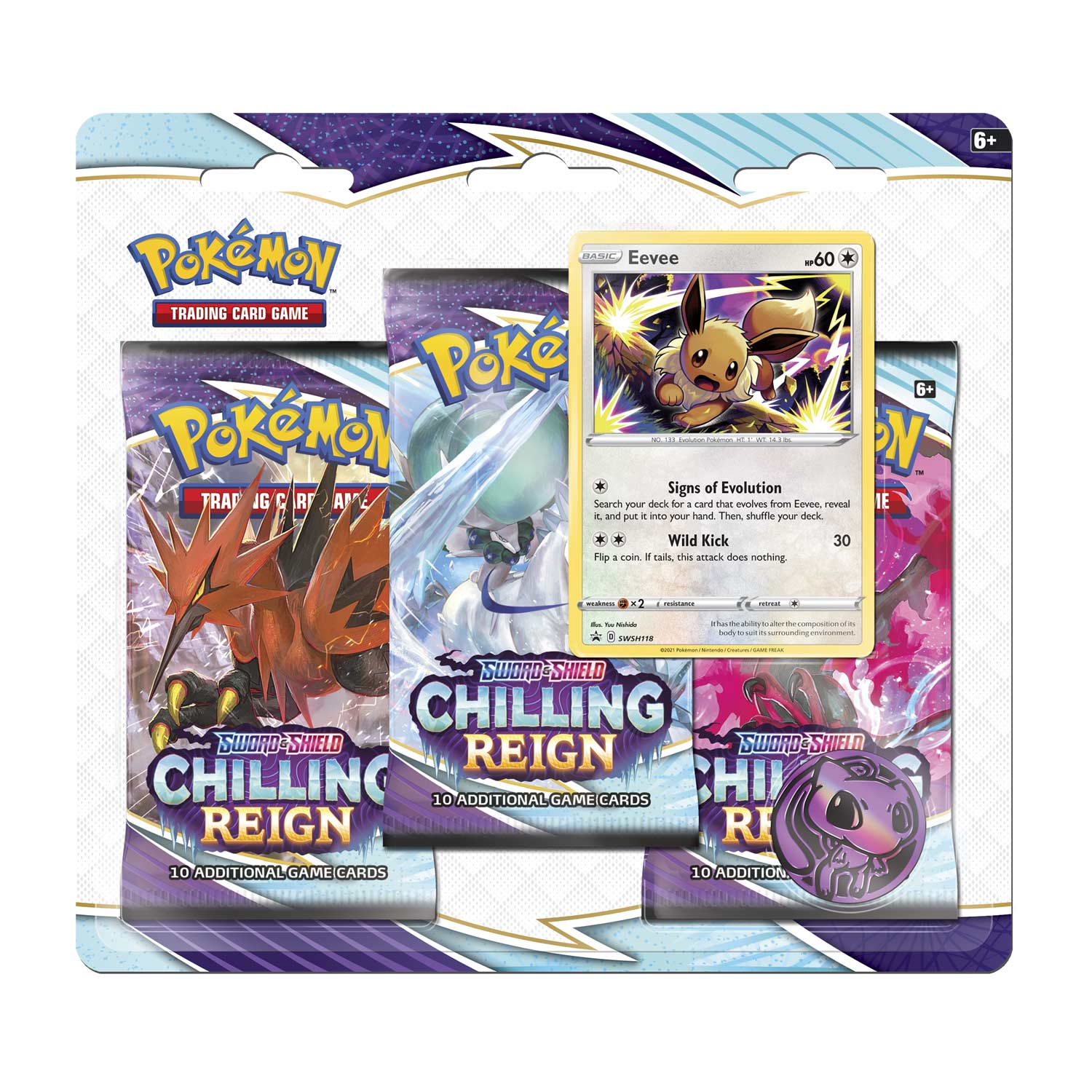 Pokemon Sword Shield REBEL CLASH Booster Pack 3 promo cards w Foil Gengar Coin 