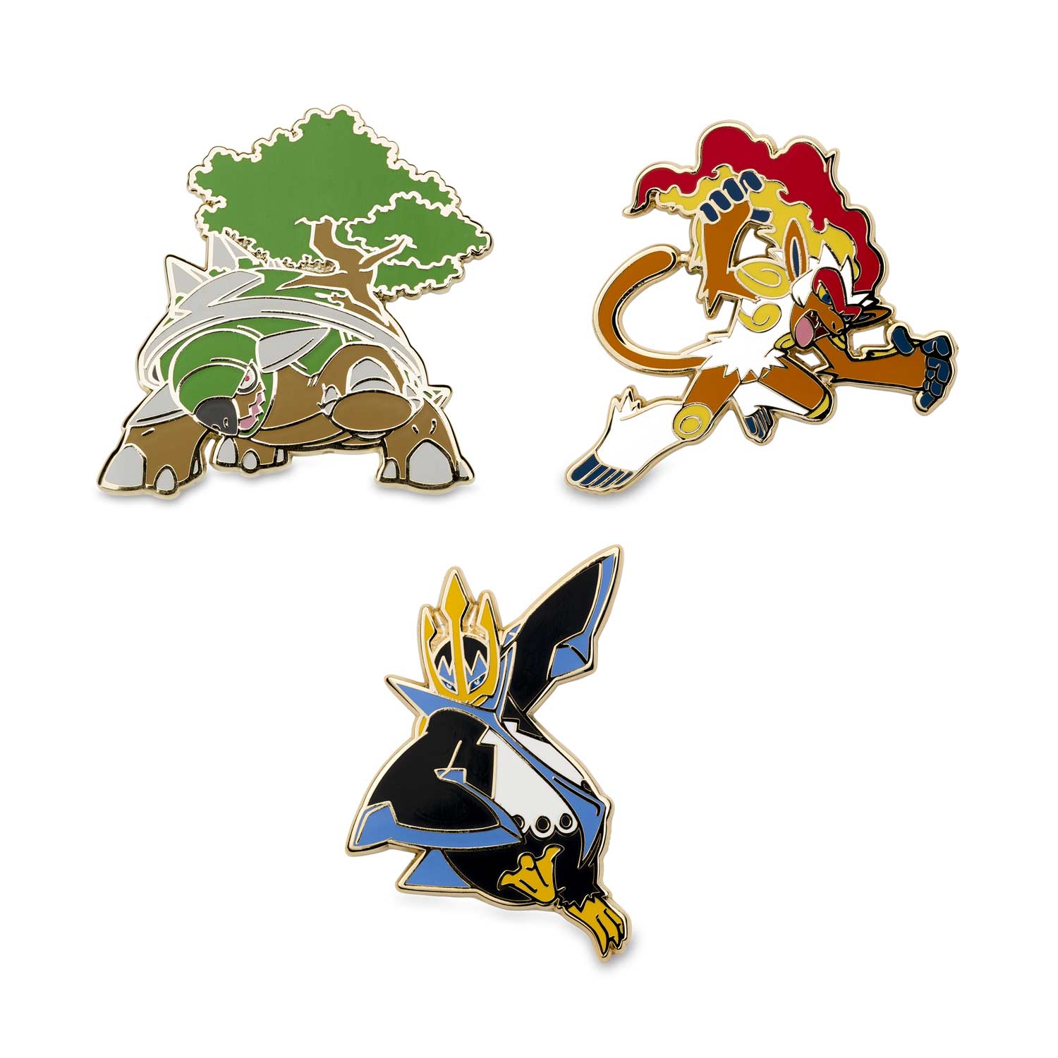 Torterra, Infernape & Empoleon Pokémon Pins (3-Pack) .
