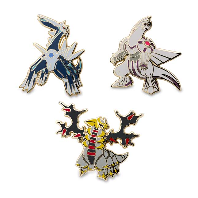 Dialga Palkia And Giratina Pokémon Pins 3 Pack Pokémon Center