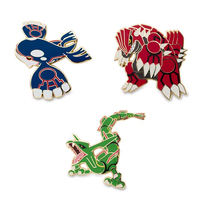 Kyogre, Groudon & Rayquaza Pokémon Pins (3Pack) Pokémon Center