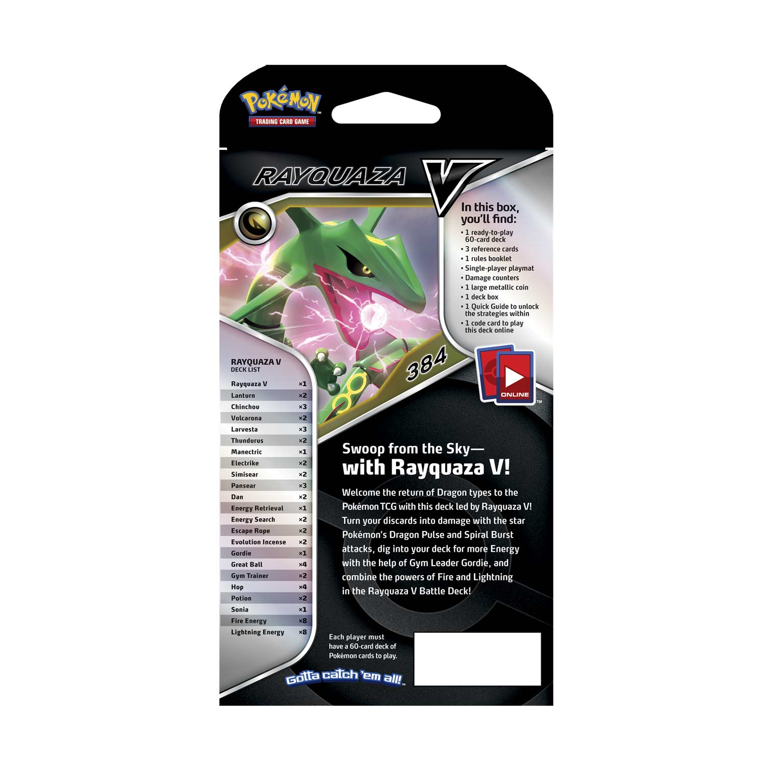 Pokemon Tcg Rayquaza V Battle Deck Pokemon Center Official Site