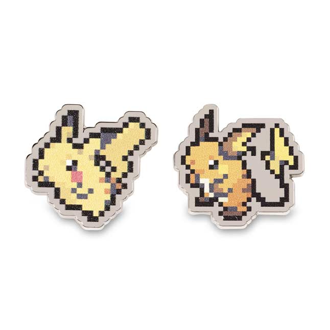 Pikachu Raichu Pokemon Pixel Pins 2 Pack Pokemon Center Official Site