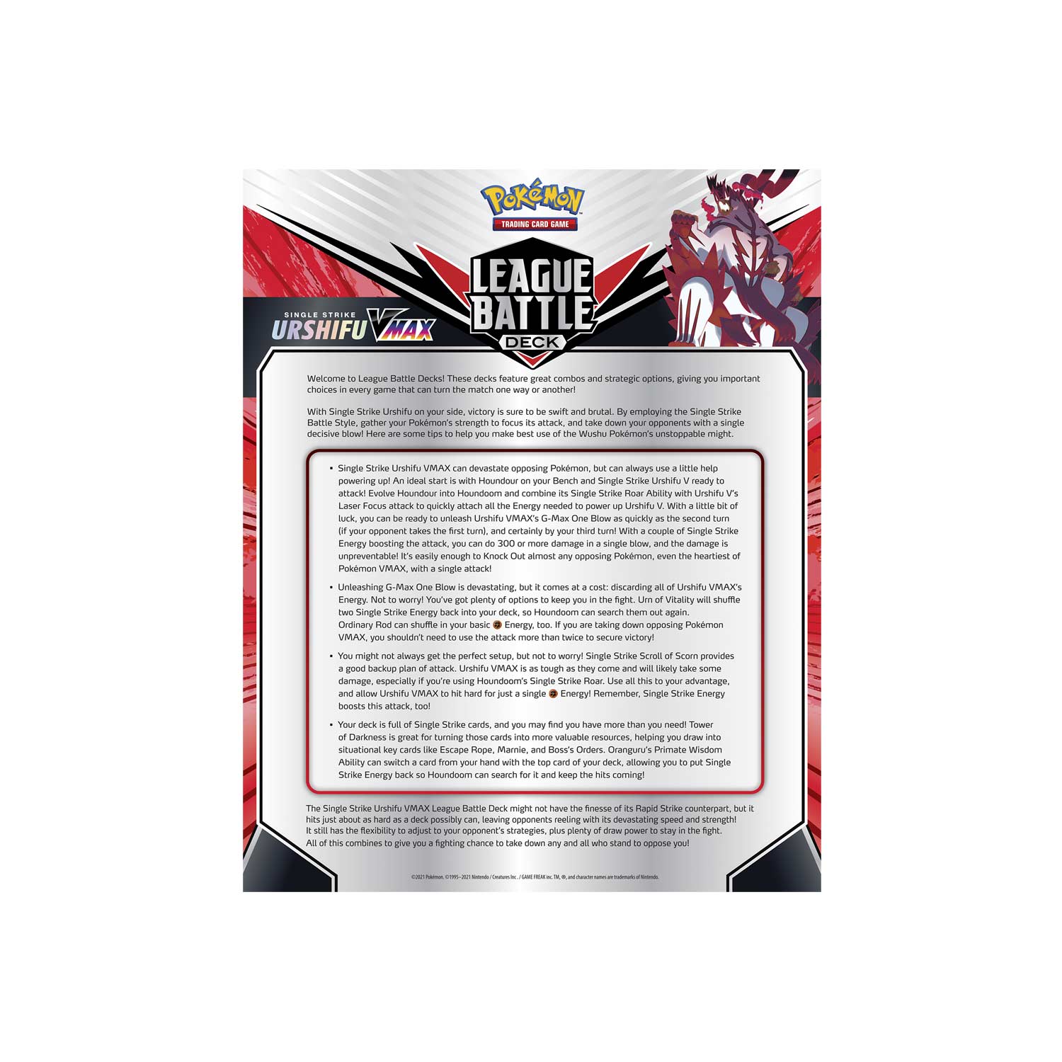 Pokemon Tcg Single Strike Urshifu Vmax League Battle Deck Pokemon Center Official Site