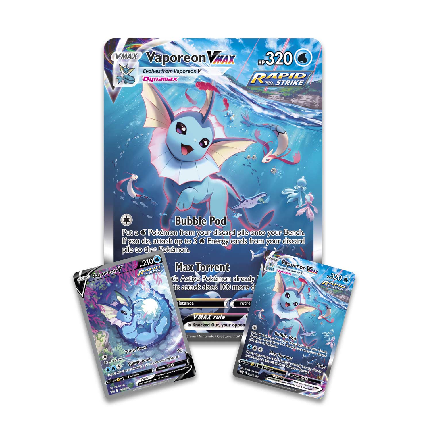 Pokémon TCG: Vaporeon VMAX Premium Collection | Pokémon Center Official Site