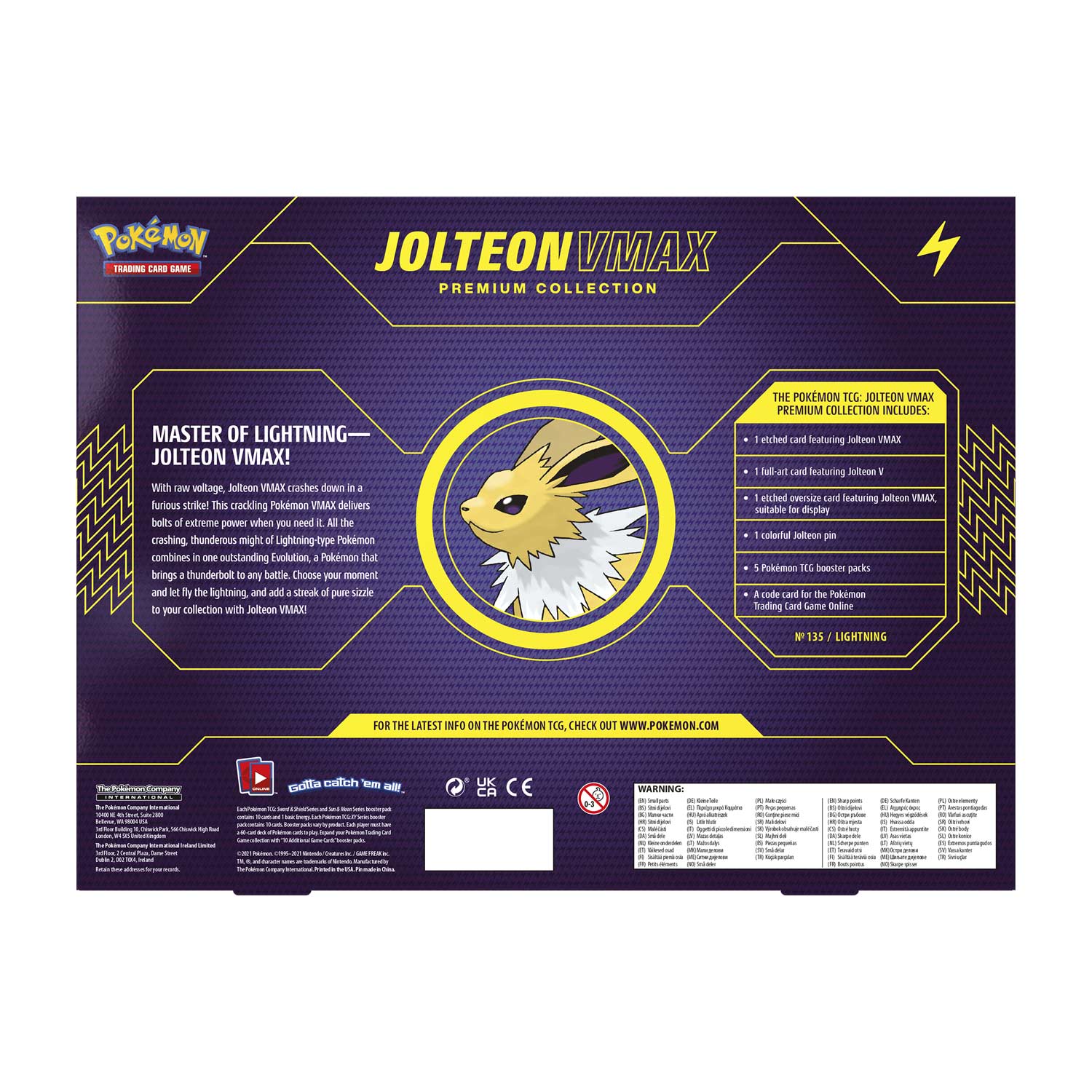 Pokemon Tcg Jolteon Vmax Premium Collection Pokemon Center Uk Official Site