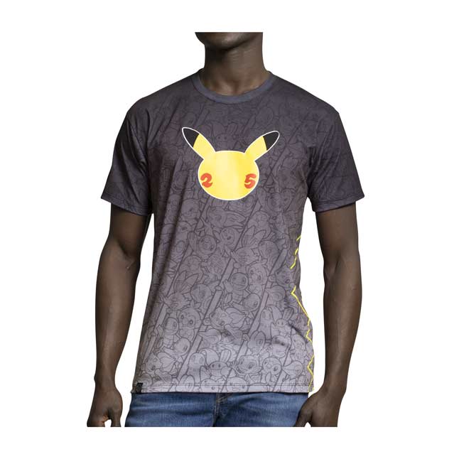 Pokemon 25th Anniversary Official Merchandise Pokemon Pikachu Face Family T-Shirt Adult and Kids Sizes Family T-Shirts