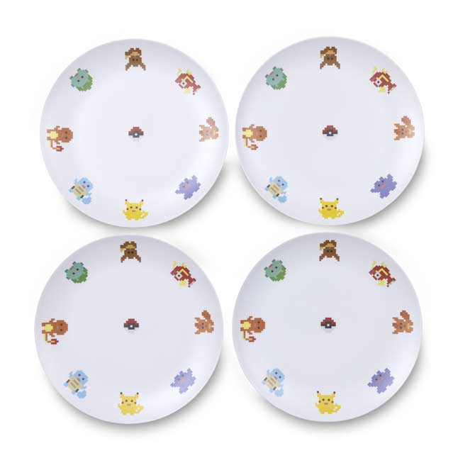 Pokémon Block Art Party Plates (4Pack) Pokémon Center Official Site