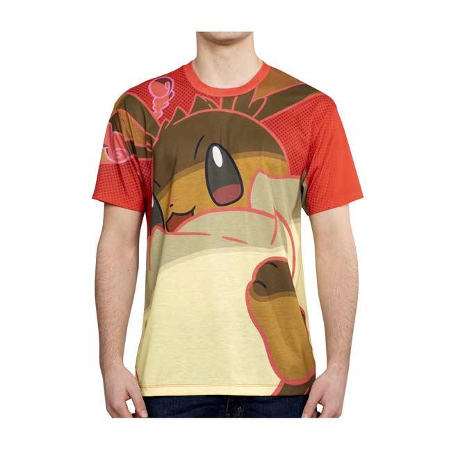Gigantamax Eevee Allover-Print T-Shirt - Adult | Pokémon Center 