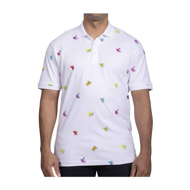 Pikachu & Raichu White Polo Shirt - Adult | Pokémon Center Official Site
