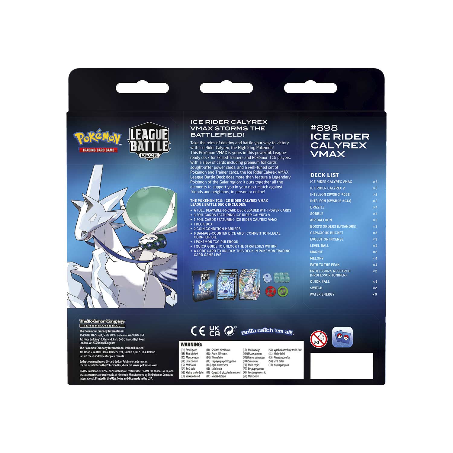 Pokemon Tcg Ice Rider Calyrex Vmax League Battle Deck Pokemon Center Official Site