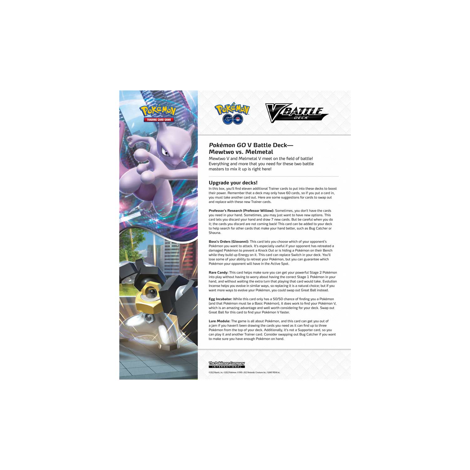 Pokémon TCG: Pokémon GO V Battle Deck (Mewtwo vs. Melmetal) | Pokémon  Center Official Site