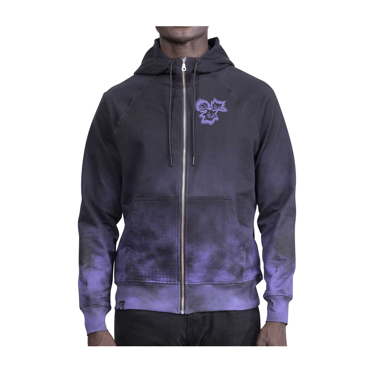 purple and grey hoodie