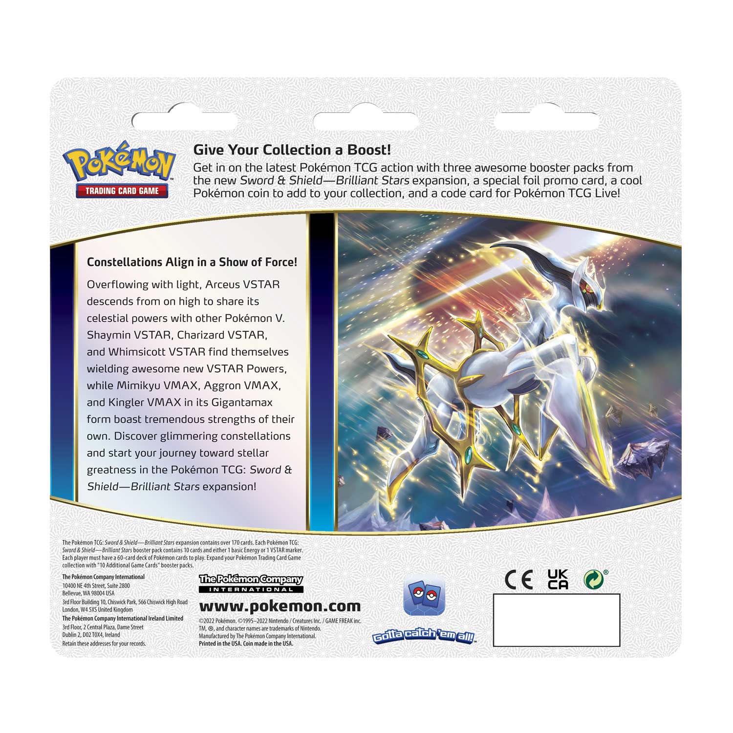 Pokémon TCG: Sword & Shield-Brilliant Stars 3 Booster Packs, Coin & Leafeon  Promo Card | Pokémon Center Official Site