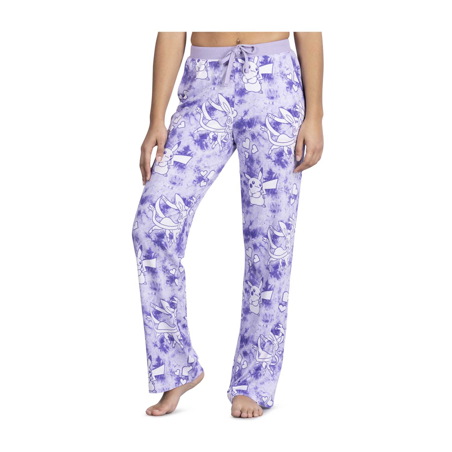 Pikachu & Sylveon Lavender Tie-Dye Lounge Pants - Women