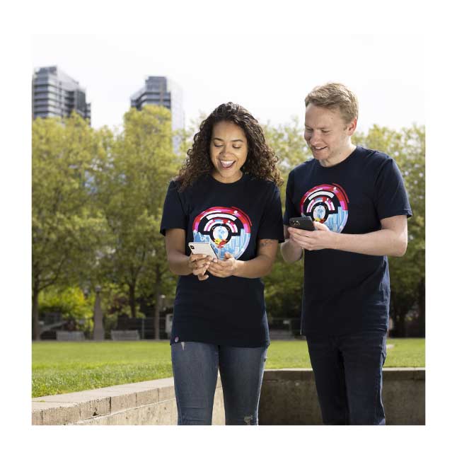 Pokémon GO Fest 2021 Navy Relaxed Fit Crew Neck TShirt Adult