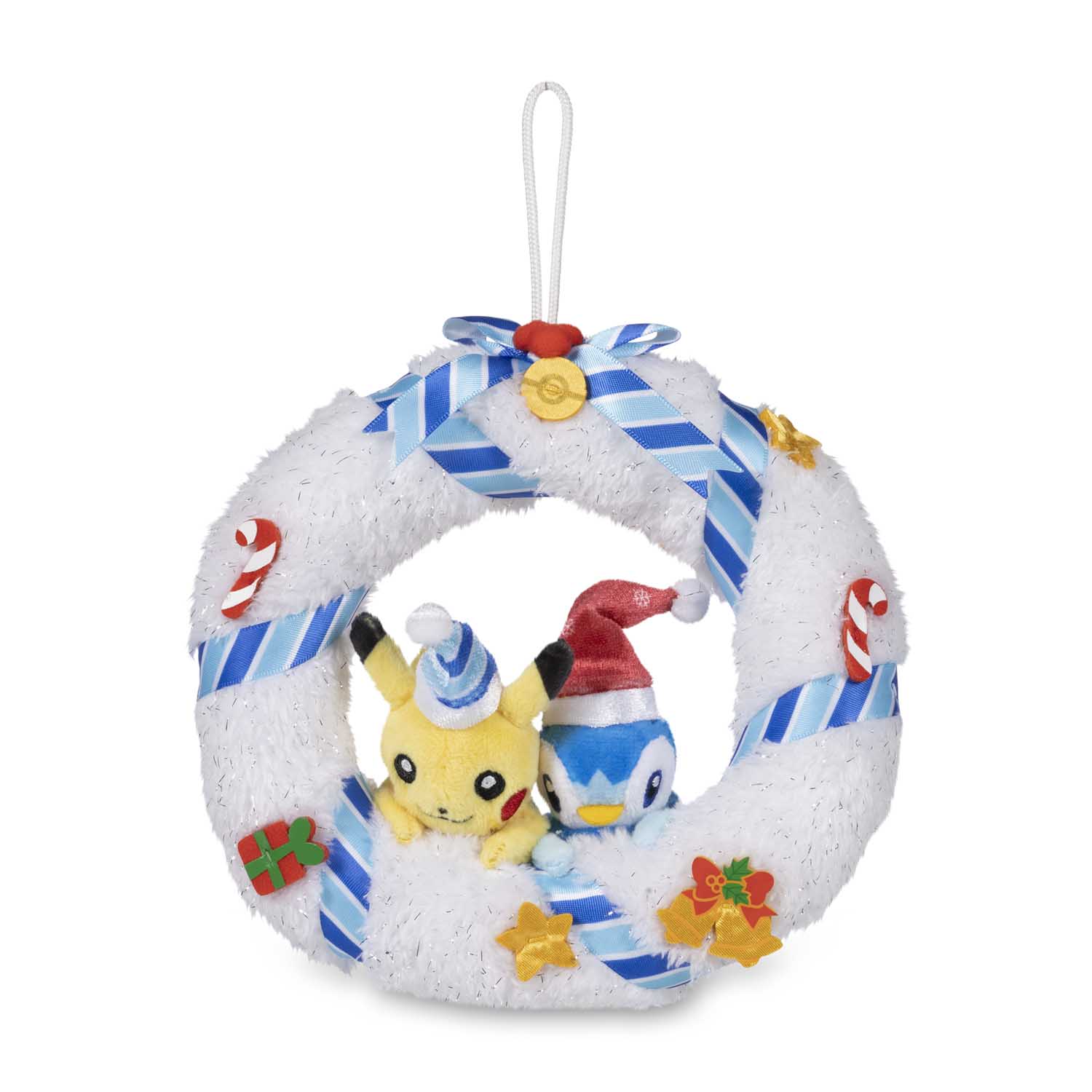 Pikachu & Piplup Pokémon Undersea Holiday Wreath Plush - 7 In.