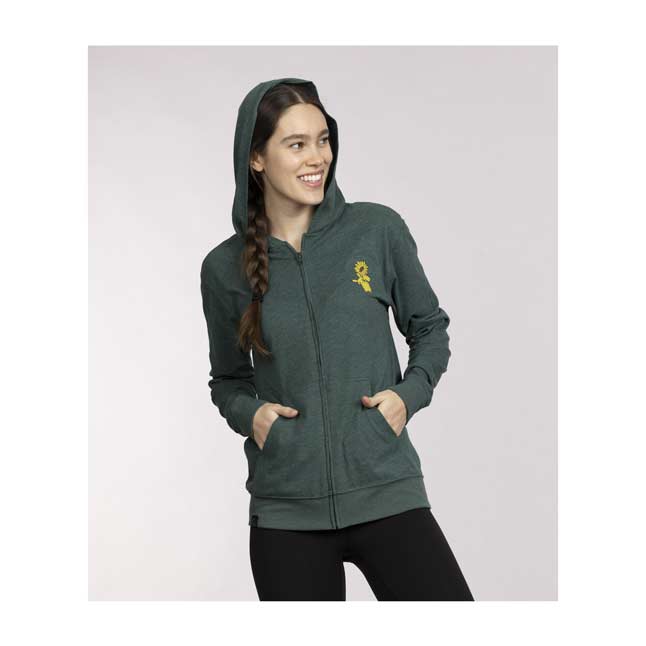 Spring Green Sueded Lightweight Zip-Up 