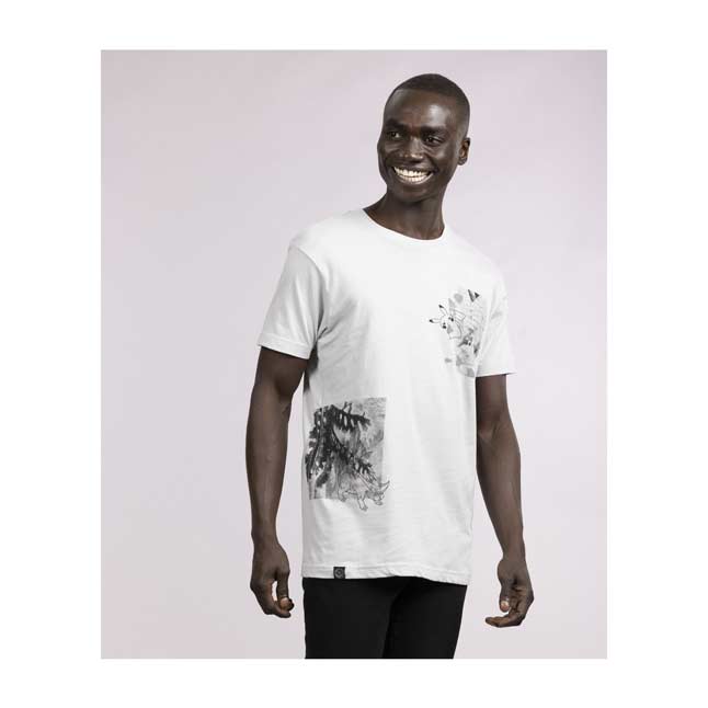 Spring Silver Relaxed Fit Crew Neck T 