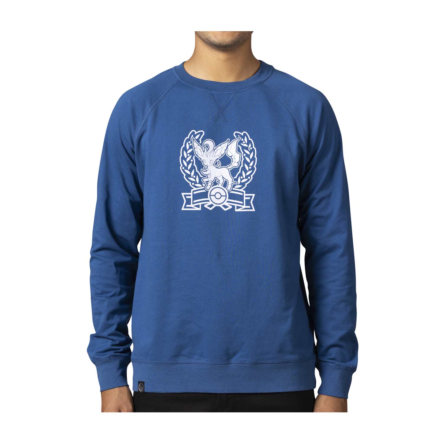 Leafeon Crest Pok mon Nature Fall Blue Crew Neck Sweatshirt Adult leafeon-crest-pok-mon-nature-fall-blue-crew-neck-sweatshirt-adult