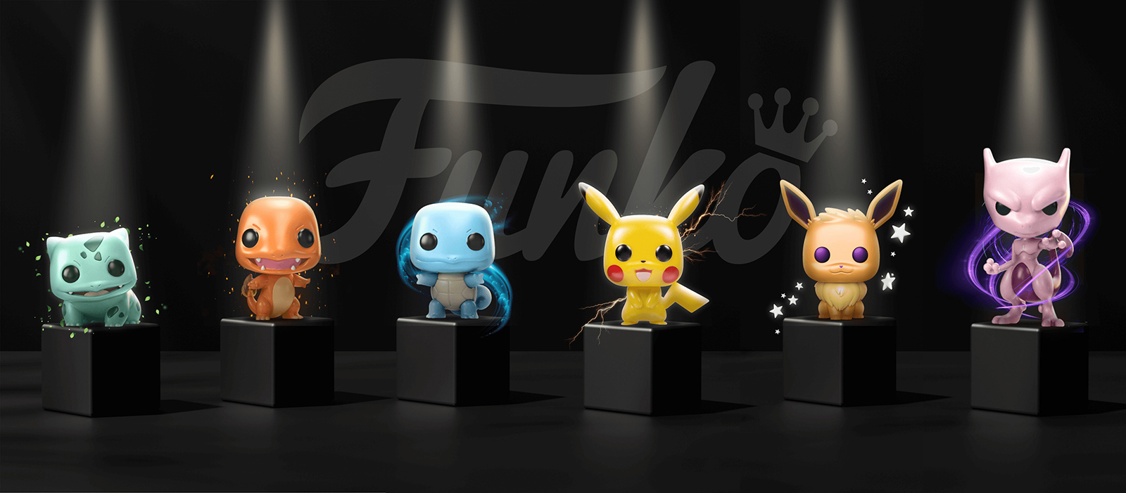 Pokémon Eevee Evolution Family Dolls, Battle Feature, Original