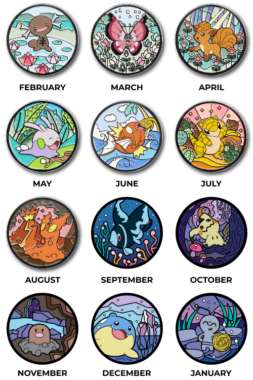 2025 Monthly Pins | Pokémon Center Official Site