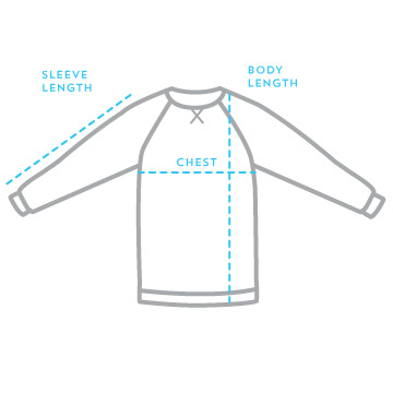 Sweatshirts Size Chart | Pokémon Center Official Site