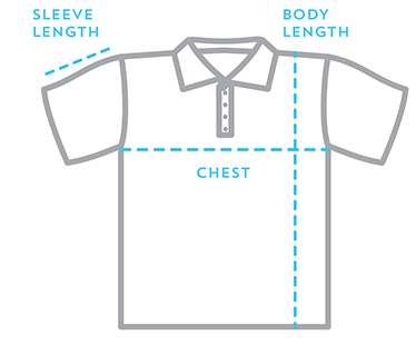Polo Shirts Size Chart | Pokémon Center Official Site