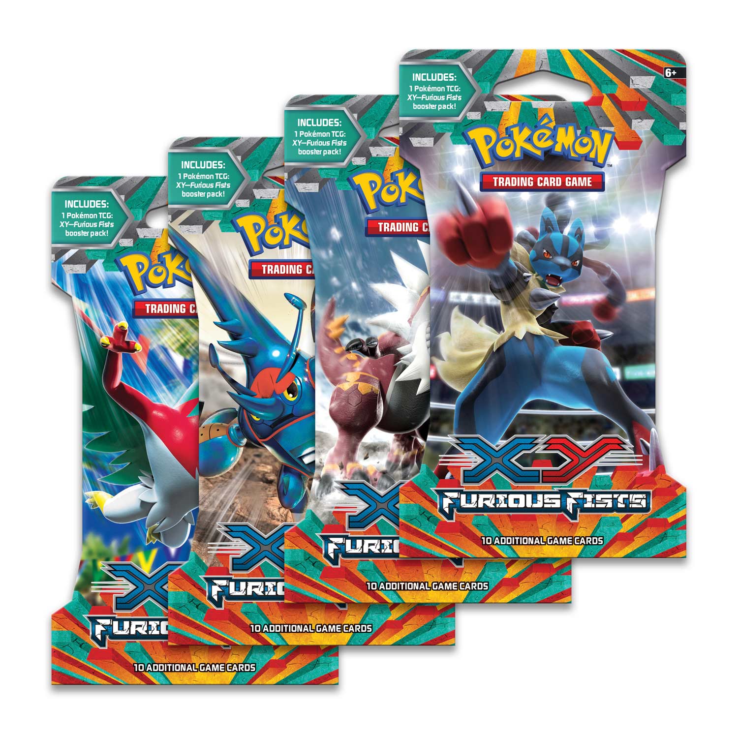 Pokémon Tcg Xyfurious Fists Sleeved Booster Pack 10 Cards
