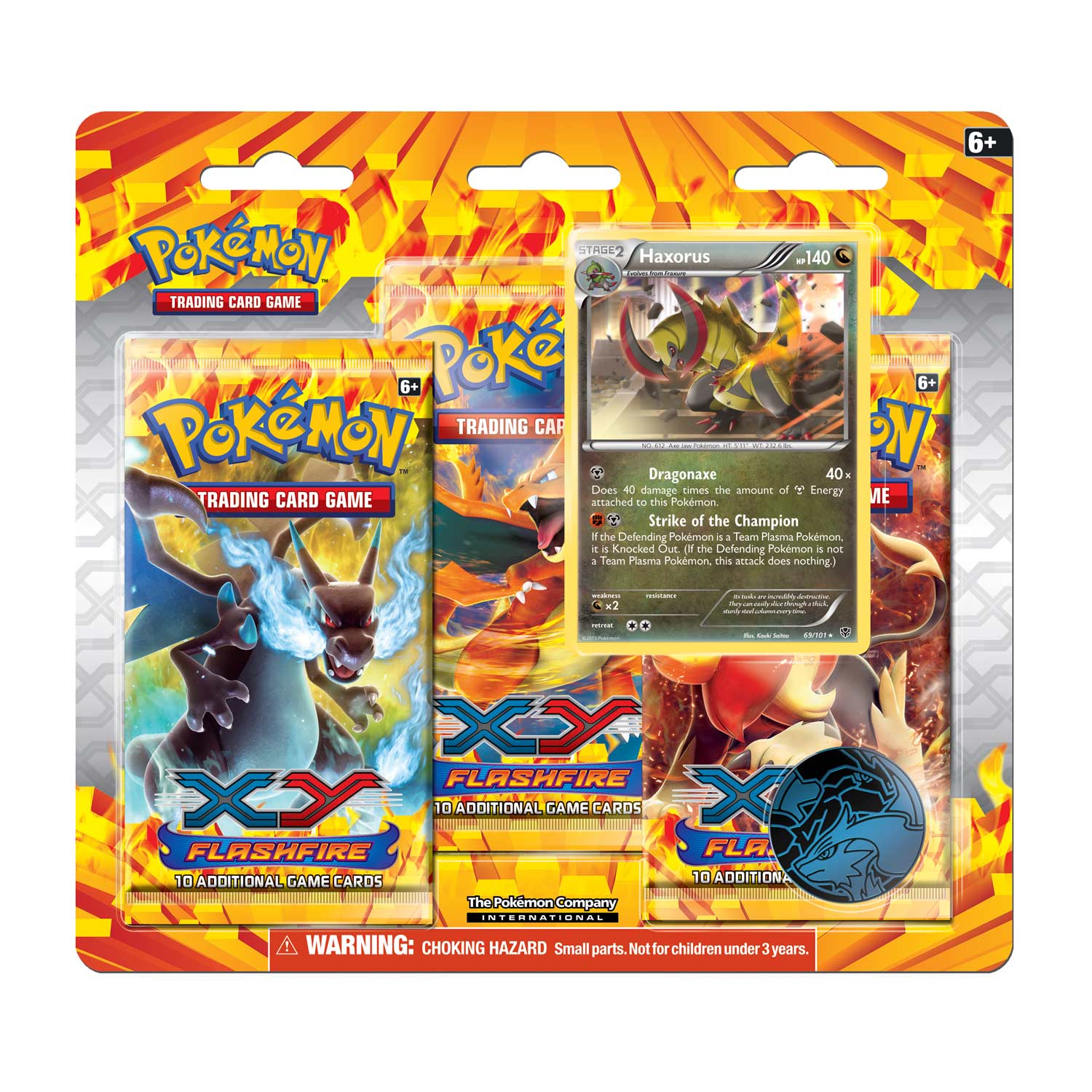 Pokémon Tcg Xy Flashfire Expansion 3 Pack Blister Haxorus