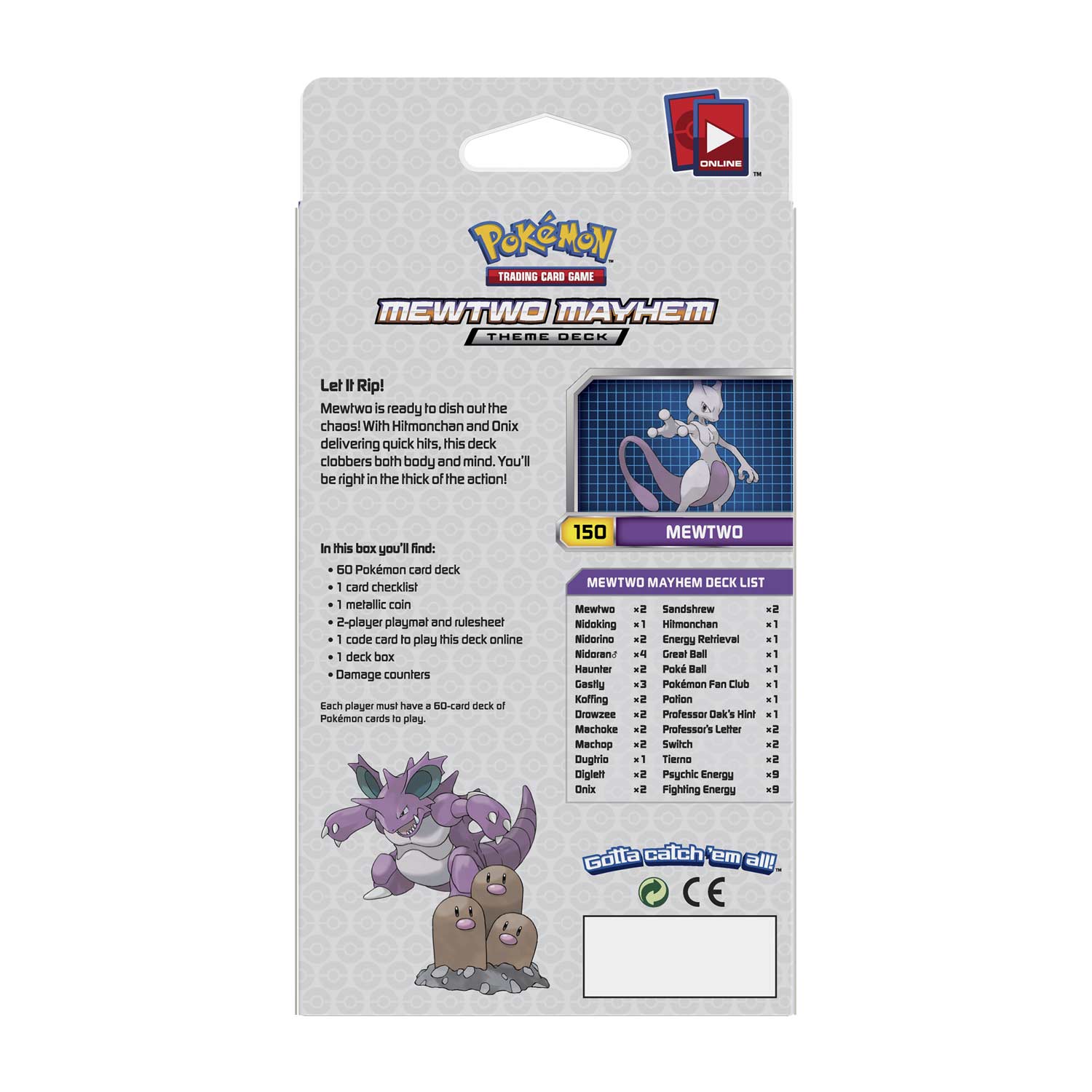 Pokémon Tcg Mewtwo Mayhem Theme Deck
